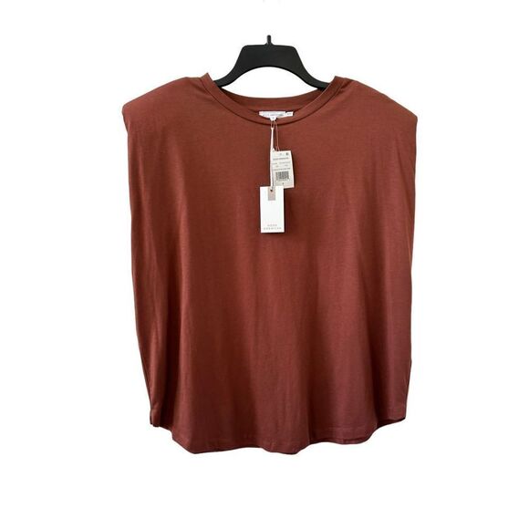 Good American Strong Shoulder Tank Top Women’s Tortoise Shell Brown Size 4 - Picture 1 of 5